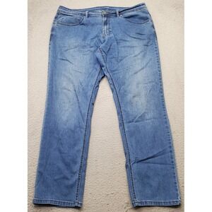 Buffalo David Bitton Axel Straight Jeans Mens 38x32 Blue Denim Stretch Slim Fit